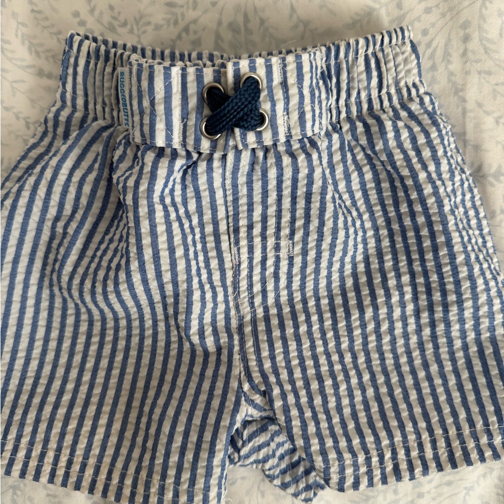 Rugged Butts Blue Striped Baby Swim suit